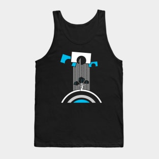 Tree on the road in constructivism art style Tank Top